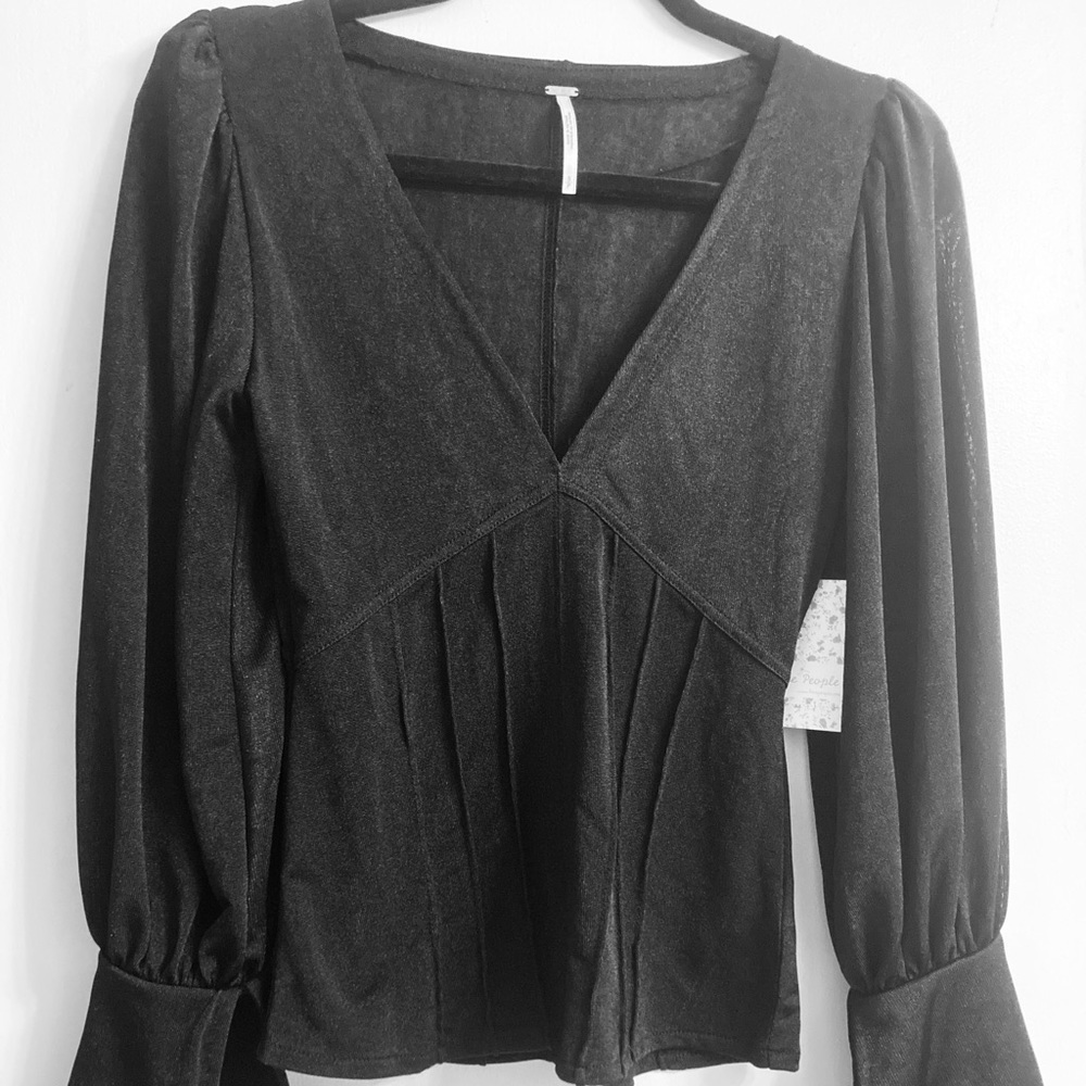 Free people black blouse